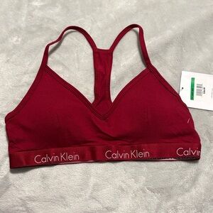 Calvin Klein Burgundy Bralette